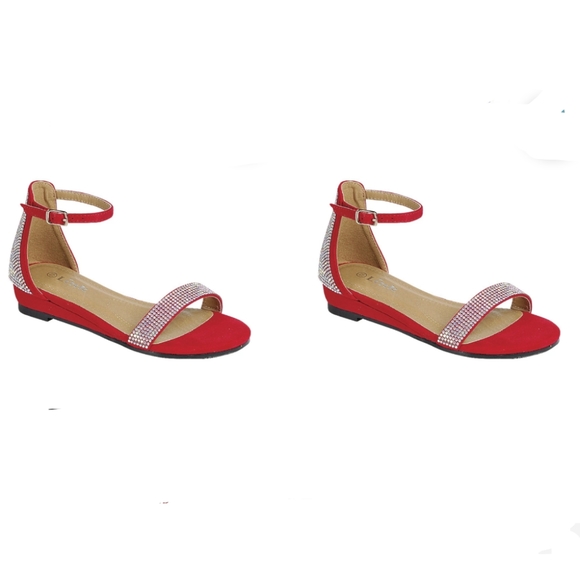 Girl's Open Toe Sandals w Ankle Strap - Picture 3 of 4